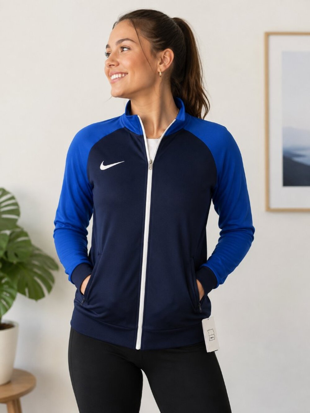 Nike Dri-FIT Women's Academy Pro Full Zip Track Jacket NWT Blue Navy Size Medium